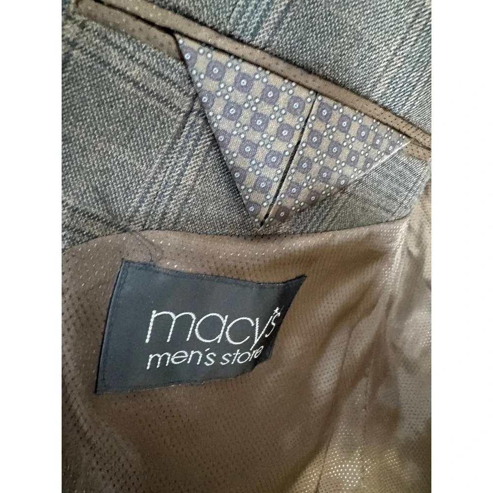 Michael Kors Mens Grey Glen Plaid Sport Coat Blazer 42 Regular Two Button Jacket